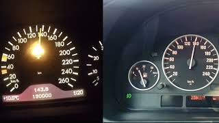 MERCEDES BENZ W210 E430 vs BMW E39 540i ACCELERATION TEST 0-260 km/h