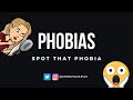 Phobias. Spot that #phobia. Pantophobia, gymnophobia, hagiophobia, brontophobia