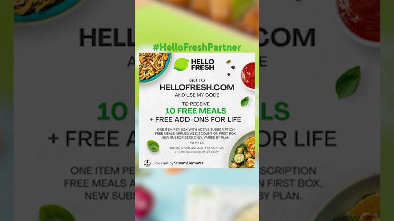 Officially #HelloFreshPartner Link in channel! Use code: POGHF161197