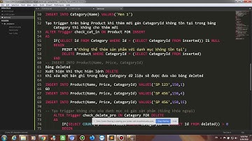 SQL 2014 - Bài 22 Trigger với lệnh UPDATE