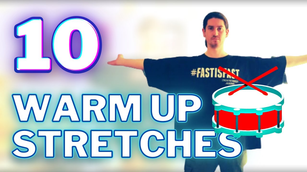 WARM UP STRETCHES! dynamic stretching for before drum exercises