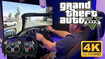 GTA 5 V (PS4 Xbox X or PS5) - Logitech G29 Wheel & Pedals - Grand Theft Auto V - How To Use A Wheel