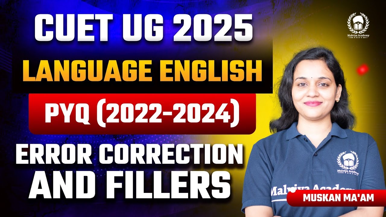 Cuet 2025 Language English previous year solution | Error correction ...