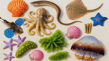 Coastal Foraging 🐟 Flying Fish🐡 Stingray 🐙 Trapped Octopus 🐍 Sea Snake🪼 Jellyfish🦀 Crab ⭐ Starfish