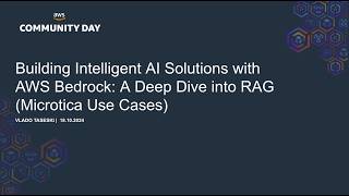 Unlock the Future: Mastering AI Solutions on AWS Bedrock with RAG &amp; Microtica