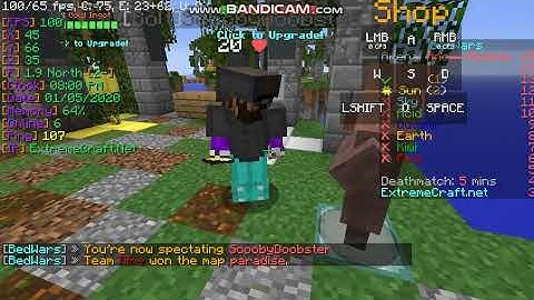 ScoobyDoobster is using Anti Knockback (Differently Reach/KillAura) / ExtremeCraft.Net / Bedwars