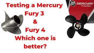 Testing a few Mercury Props today, the Fury 4 blade and Fury 3 blade watch the results coming up!