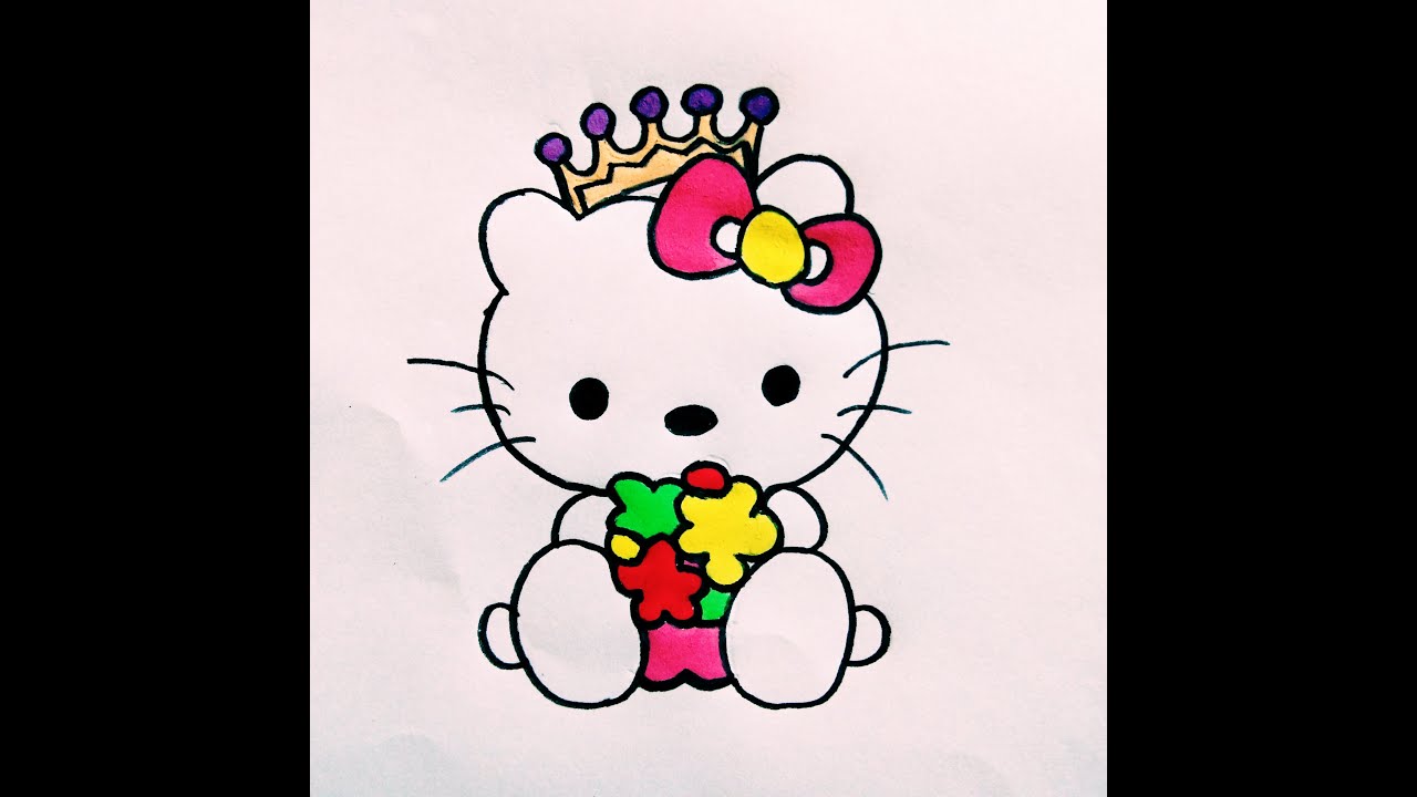 Hello Kitty Drawing\How to Draw Hello Kitty\Easy Drawing For Beginners..... - YouTube