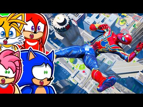 Reacting to SPIDERMAN vs SKYSCRAPERS!!