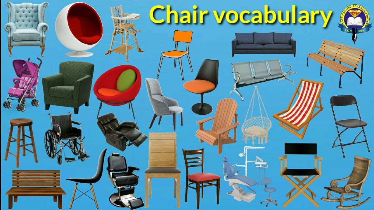 Chair Vocabulary Chair Names With Pictures Types Of Chair