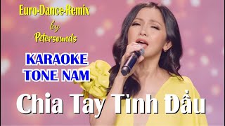 Chia Tay Tình Đầu - Diễm Liên - KARAOKE TONE NAM - Petersounds Remix - Italo Disco - New Wave