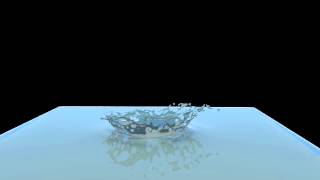 RealFlow Hybrido Water Splash rendered in Maya with MentalRay