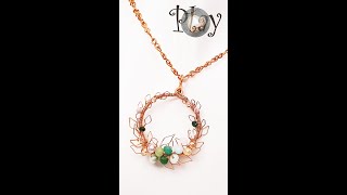 Play with wire | Spring wreath | Pendant | Small crystal beads @LanAnhHandmade 626 #Shorts