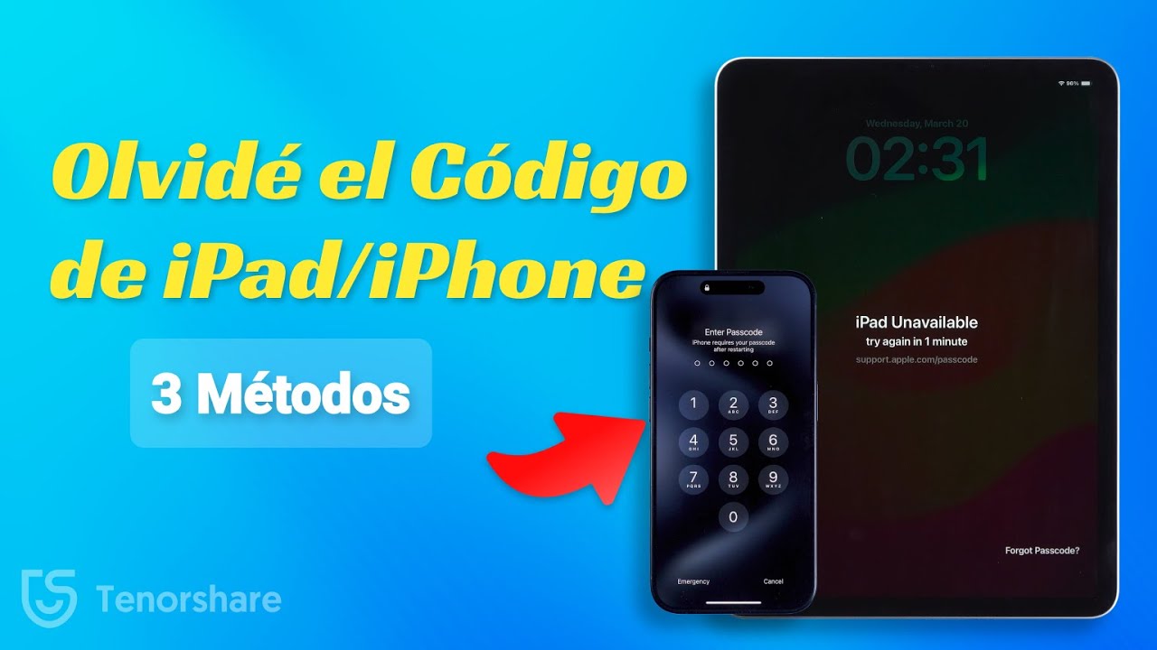 Olvide el Código de mi iPad/iPhone | Cómo desbloquearlo sin saber la