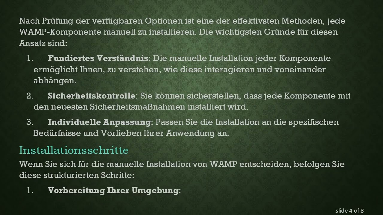 Finden eines „All-in-One-Pakets“ zur WAMP-Installation auf Produktionsservern