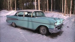 1957 Chevrolet Bel Air 4 Door Sedan tour and coldstart