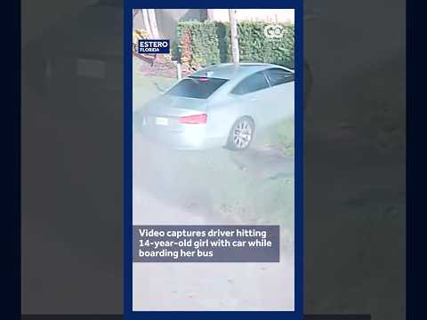Video captures driver hitting 14-year-old girl with car while boarding her bus in Florida