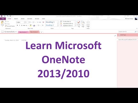 Learn Microsoft OneNote 2013 Lesson 1