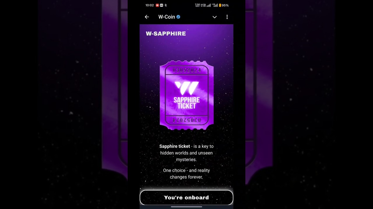 wcoin sapphire ticket 🙄