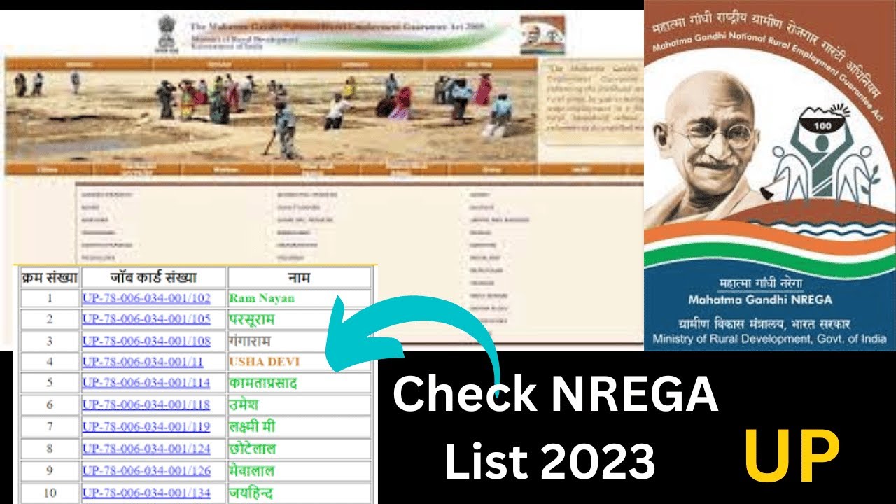NREGA Job Card List UP Uttar Pradesh NREGA Job Card Payment नरेगा