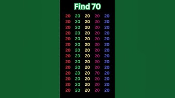 Find 70-EP#622 #mathpuzzle #brainteaser #iqtest #mathstrics #pahelian #reasoning  #shorts