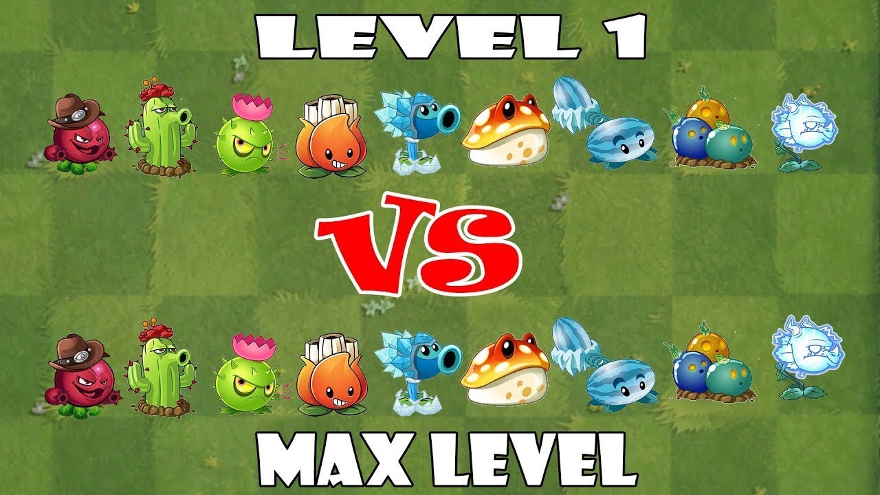 Plants vs Zombies 2 Plants Max Level Vs Plants Level 1 in PVZ 2 - YouTube