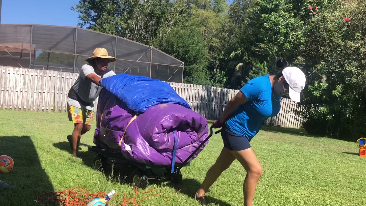 Bounce house business pink combo delivery YouTube