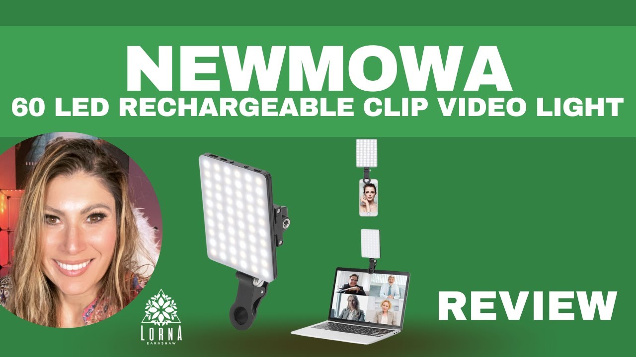 Newmowa 60 LED High Power Rechargeable Clip Fill Video Light with Front &  Back Clip, Adjusted REVIEW 