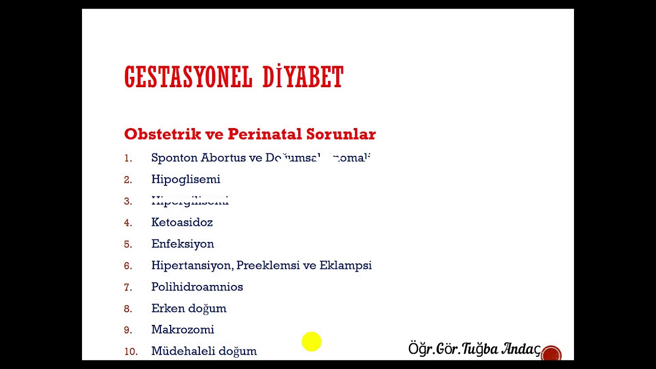 gestasyonel diyabet ve gestasyonel hipertansiyon ile doğum)