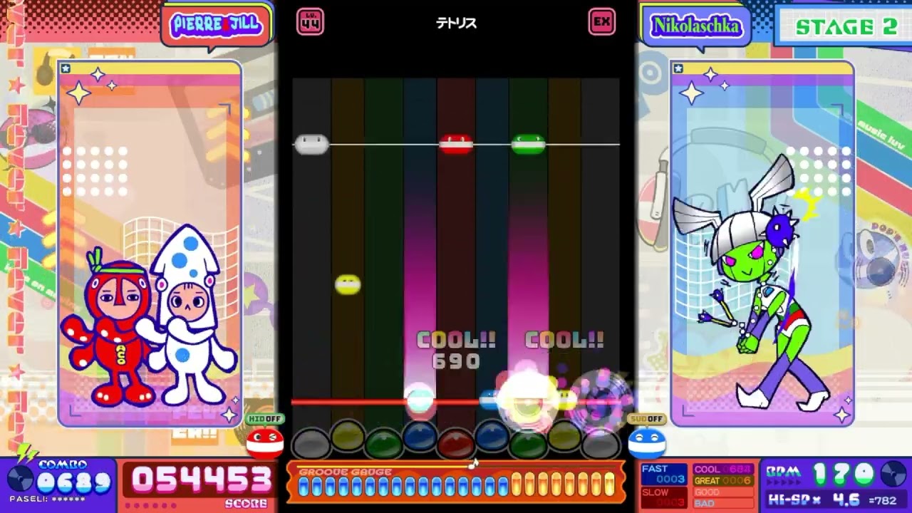 ポップン]Lv44 テトリス EX - YouTube