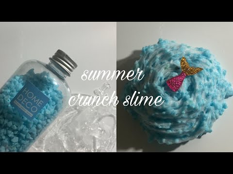 《ASMR》夏らしいクランチスライム?‍♀️《スライムレビュー slime 슬라임 》