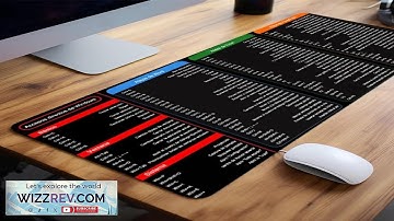 Spanish Excel Shortcuts Pattern Large Mouse Pad Office Desk Mat Computer Keyboard