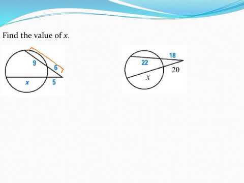 Finding segment lengths of two intersecting secants - YouTube