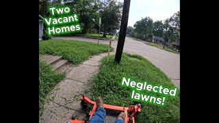 TWO VACANT Homes with OVERGROWN Lawns Mowed for FREE