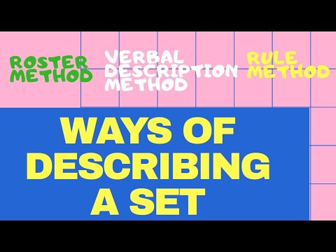 Video: How To Describe The Set