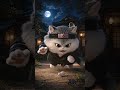 Galaxy Themes - [poly] ninja cat in the Moonlight