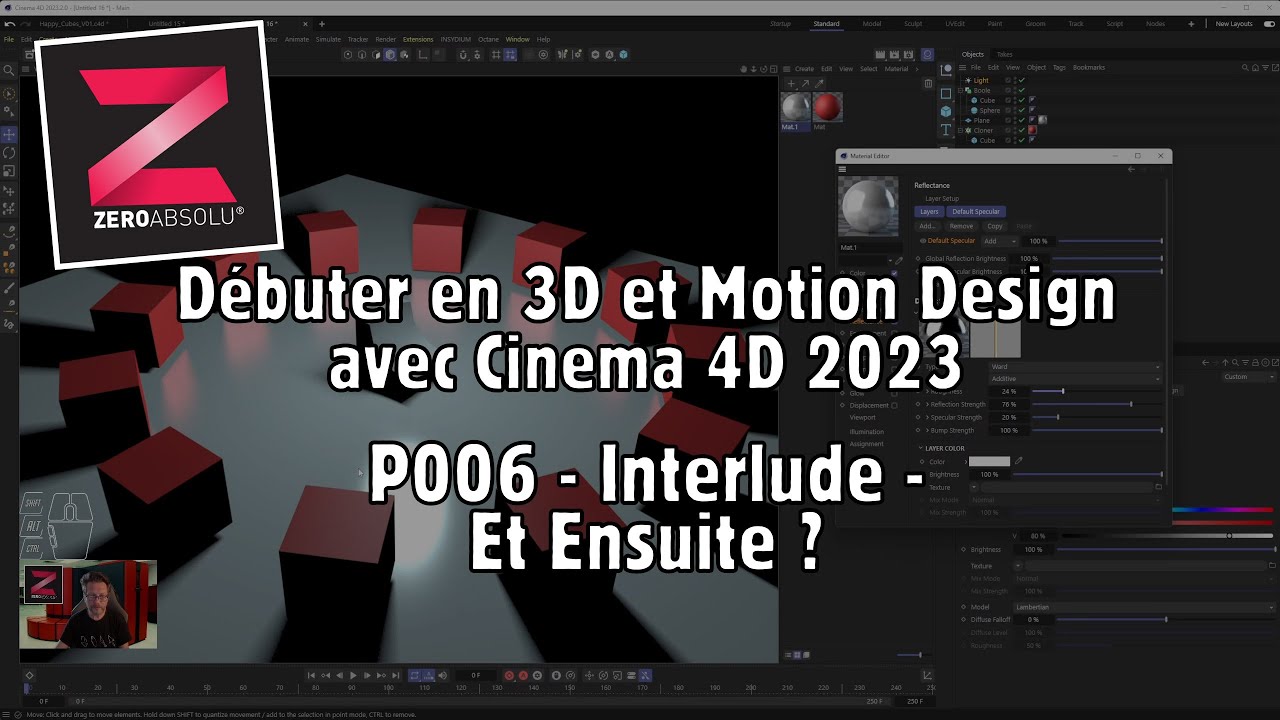 Débuter en 3D et Motion Design avec Cinema 4D 2023 - P006 - Interlude ...