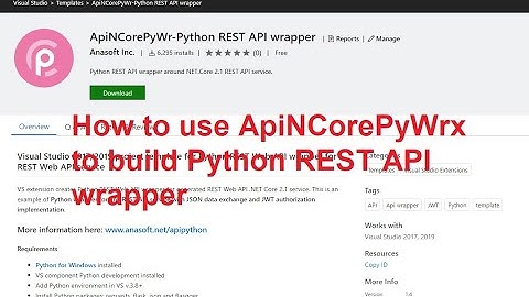 Python REST API wrapper (ApiNCorePyWrx)