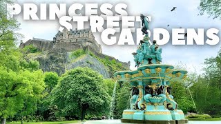 PRINCESS STREET GARDENS Walking Tour in Edinburgh | 4K