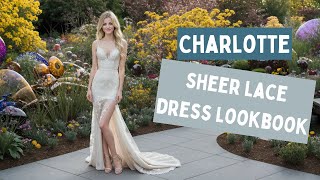 Timeless Allure: Charlotte's Sheer Lace Dress Lookbook"