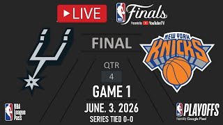 Nba  New York Knicks Vs San Antonio Spurs   Game 1  Nba Finals 2026  June 3 2026