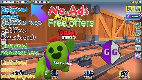 Subway Surfers (x Brawl Stars collab) getting everything using Game Guardian