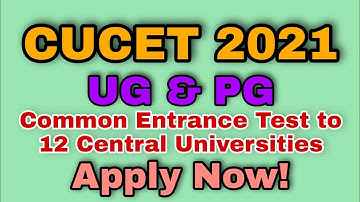 CUCET 2021 || UG , PG & Integrated courses || NTA || Apply now ||