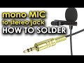 how to soldering mono mic to stereo jack? паять моно микрофон к разъему стерео мини джек