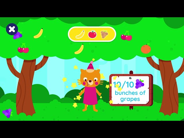 Counting | Numeracy : Fruits Part 1 | Logic_ Squence Path:Technology | English Games  For Kids
