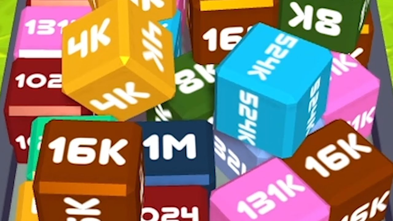 Merge Cube 2048 3D - ASMR Gameplay (Cubes Math, Level Up NumberBlocks ...