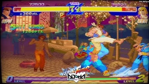 SF Alpha 1: Ryu Lvl 3 Super combo Mixup (100% combo!?)