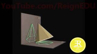 Front View And Top View Of Hexagonal Pyramid - Animation Series