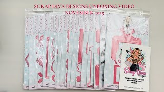 Scrap Diva Designs November 2025 - Unboxing #scrapdivadesigns  @ScrapDiva29 #papercraft #unboxing