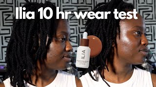 Ilia super serum skin tint spf 40 review + wear test on dark skin